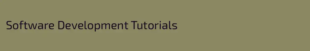 Software Development Tutorials